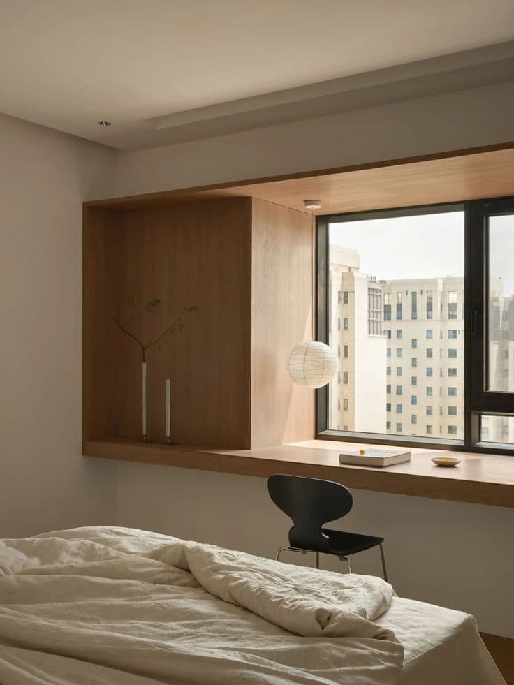 Interior cálido con ventana